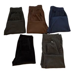 Set of 5 pants - Black, Brown, Gray, Navy